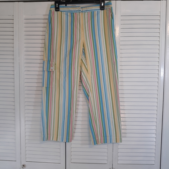 St. Aumont Pants - Vtg St Aumont striped Golf capri pants sz 6 *T